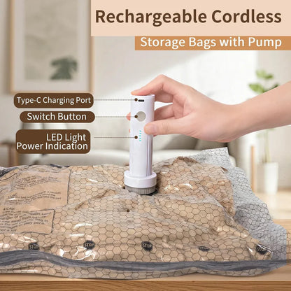 Travel Space Pro Vacuum Saver Kit – Device + 15 Bags [Full Kit – All Sizes]